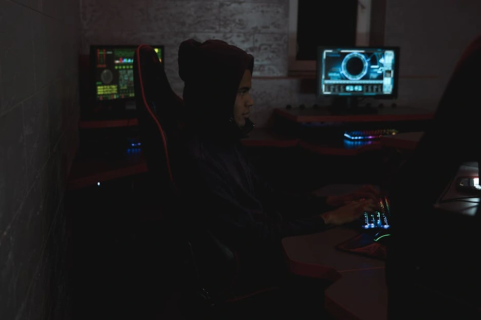 Abstract network of glowing data points and connections representing business intelligence.